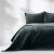 AmeliaHome Laila graphite grey velvet bedspread on a bed with white background