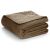 Folded AmeliaHome LAILA cappuccino velvet bedspread