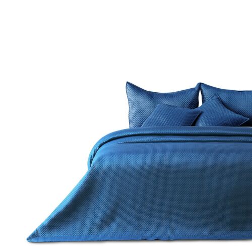 AmeliaHome CARMEN indigo blue bedspread 260x280 cm on white background