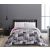 DecoKing CATS INVASION grey bedspread on a bed in bedroom setting