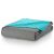 Folded DecoKing AXEL turquoise and gray bedspread 260x280