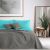 DecoKing AXEL grey and turquoise bedspread in bedroom setting