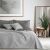 DecoKing AXEL graphite grey bedspread in bedroom setting