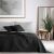 DecoKing AXEL grey and black bedspread in bedroom setting