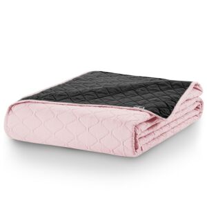 Folded DecoKing AXEL pink and gray quilted bedspread - Bedspread