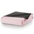 Folded DecoKing AXEL pink and gray bedspread on white background
