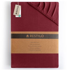 Plahta AMBER boja bordo stil klasični materijal jersey 80-90x200 DecoKing 141391179 - Posteljina
