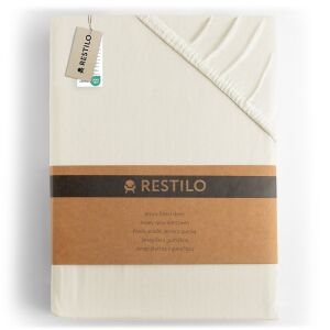 Amber DecoKing bed sheet cream jersey fabric 100-120x200 141390859 - Bedding