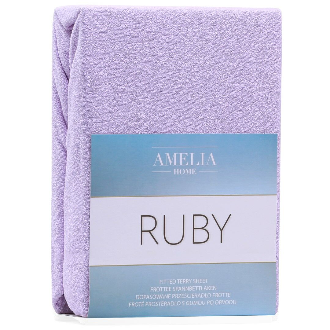 Lepedő RUBY világoslila frottír 200-220x200 AmeliaHome
