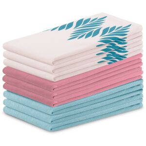 AmeliaHome Letty kitchen towels set, rose and turquoise, 50x70 cm - AmeliaHome