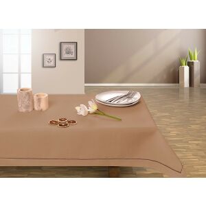 Decor Tephani beige tablecloth, classic style, rectangular, 115x200 cm, table setting - Interior design
