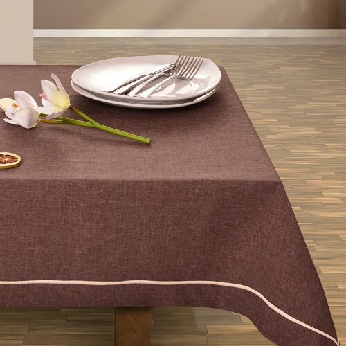 Decor Tephani brown tablecloth 160x160 cm, classic design