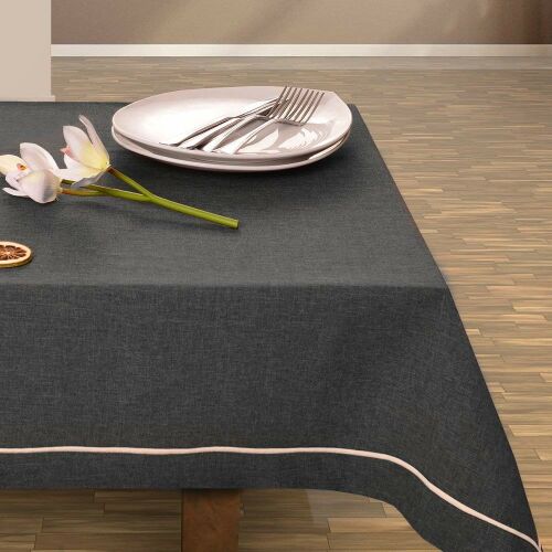 Tablecloth OLD COLLECTIONS graphite grey plain pattern classic 30x45 decor tephani 111451204