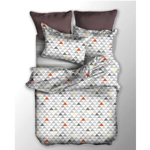 DecoKing BASIC grey geometric patterned bedding set 155x220 cm - Bedding - Youth and Adult