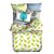 DecoKing BASIC green pear print duvet cover and pillowcase set