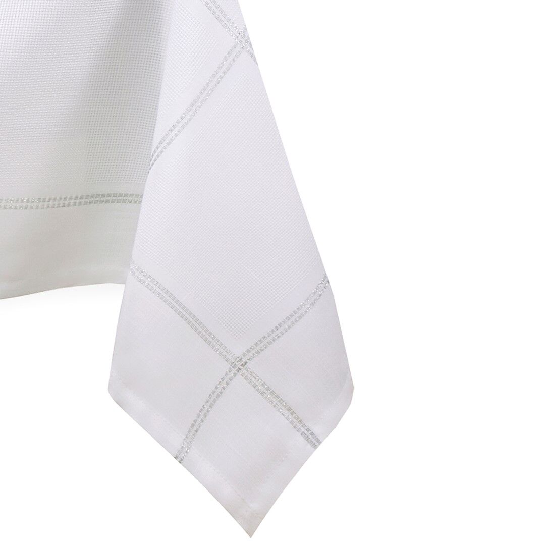 Asztalterítő ANTONY fehér sima motívum klasszikus 130x160 ameliahome