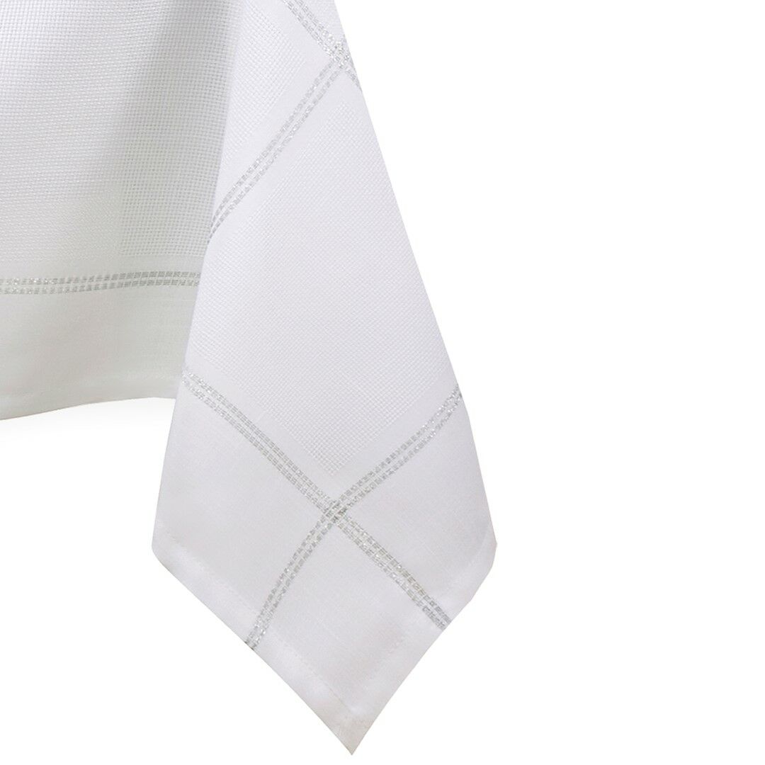 Asztalterítő ANTONY fehér sima motívum klasszikus 140x400 ameliahome