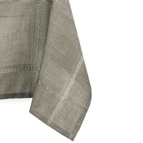 AmeliaHome Laval oil green tablecloth, classic pattern, 140x260 cm, detail view