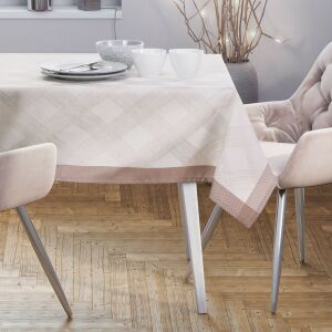 AmeliaHome Milluza krémszínű asztalterítő metál mintával étkezőasztalon - AmeliaHome