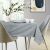 AmeliaHome GAIA grey embossed tablecloth on dining table with decor