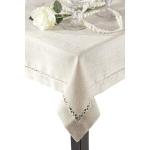 Italissima Home cremefarbene Tischdecke mit dekorativem Saum, 30x30 cm - Tischdecken