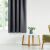 AmeliaHome Graphite Grey Blackout Curtain in Living Room Setting