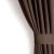 AmeliaHome Brown Blackout Curtain with Tieback