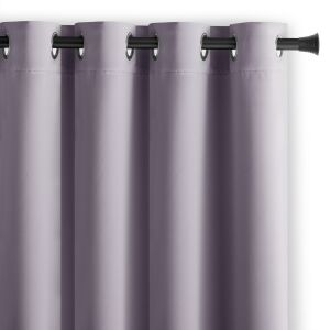 AmeliaHome Blackout Curtain - Powder Pink with Silver Rings - Interior design
