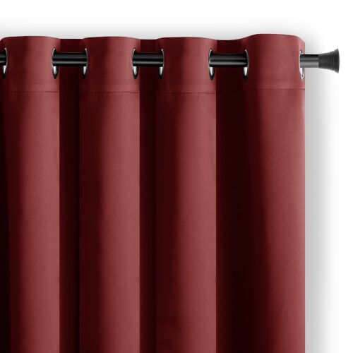 AmeliaHome Blackout Curtain, rose color, silver grommets