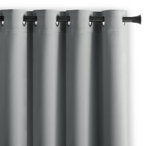 AmeliaHome Blackout Curtain, Silver Grey, Eyelet Top - Curtain