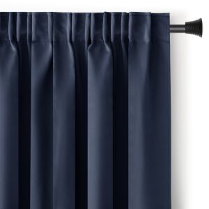 AmeliaHome Blackout Indigo Curtain, close-up view - Interior design
