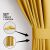 AmeliaHome mustard yellow blackout curtain set with tieback