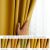 AmeliaHome Mustard Blackout Curtain Color Variations Under Different Lighting