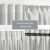 AmeliaHome White Blackout Curtain with Wave Tape Details