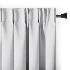 AmeliaHome Blackout Curtain - White - Tape Top - Curtain