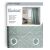 AmeliaHome Caspe blackout curtain packaging, mint green with silver pattern, 140x250 cm