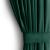 Detailed view of AmeliaHome Velvet glass green blackout curtain with tieback.