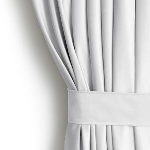 Prim-plan cu perdea opacă albă AmeliaHome VELVET cu prindere - AmeliaHome
