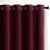 AmeliaHome Velvet red blackout curtain with silver grommets