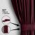 AmeliaHome Velvet red blackout curtain set with tieback detail