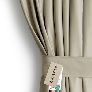 AmeliaHome Velvet bézs színű sötétítő függöny elkötővel - AmeliaHome