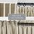 Collage showing different tape styles for AmeliaHome Velvet beige blackout curtain.
