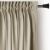 Close-up of AmeliaHome Velvet beige blackout curtain hanging on a rod.