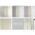Collage of AmeliaHome cream velvet curtain hanging styles