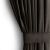 Close-up of AmeliaHome Brown Velvet Blackout Curtain Fabric