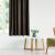 AmeliaHome Brown Velvet Blackout Curtain in Living Room
