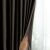 AmeliaHome Brown Velvet Blackout Curtain Close-up