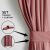 AmeliaHome Velvet Rose Curtain with Tieback