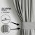 Комплект сива кадифена затъмняваща завеса AmeliaHome с връзка