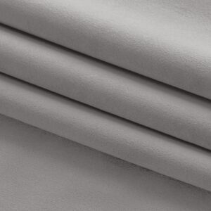 Texture of Vila grey velvet blackout curtain fabric. - Curtain